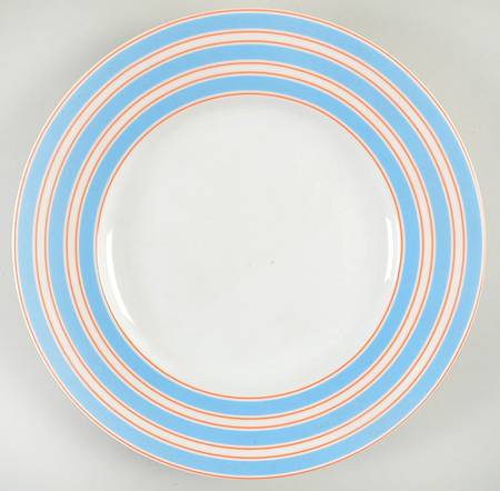 Cays Stripe Blue Accent Luncheon Plate