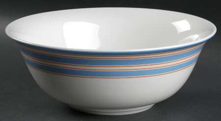 Cays Stripe Blue 9" Round Vegetable Bowl