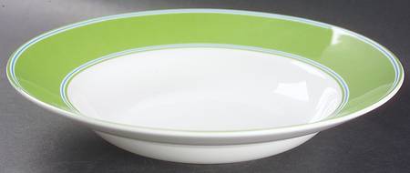 Cays Stripe Green 9" Soup/Pasta Bowl