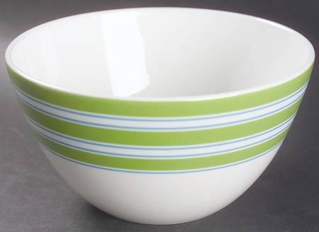 Cays Stripe Green Soup/Cereal Bowl