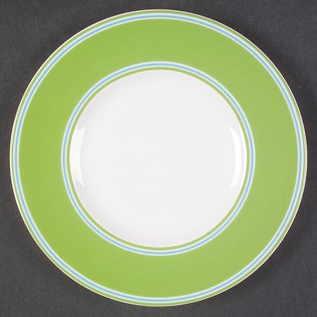 Cays Stripe Green Party Plate