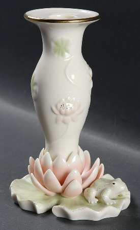 Floral Frog Collection 6" Candlestick