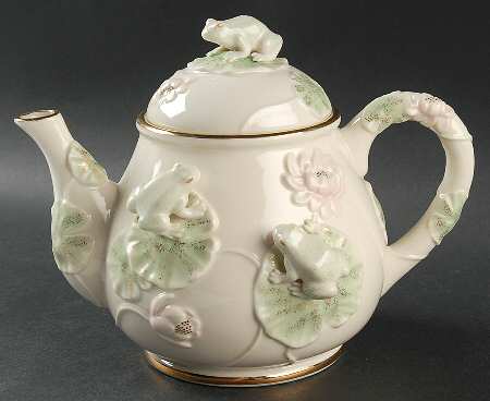 Floral Frog Collection Teapot & Lid