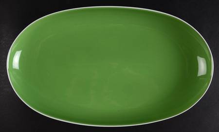 Summer Circle Green 15" Oval Serving Platter
