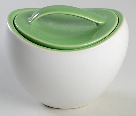 Summer Circle Green Sugar Bowl & Lid