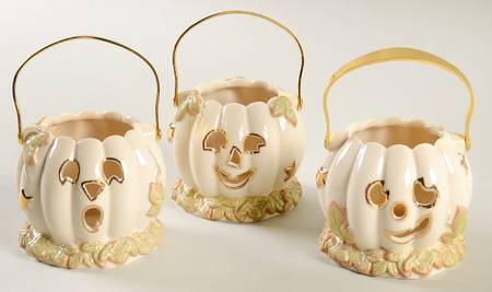 Halloween Mini Motif Pumpkin Votive - Set of 3