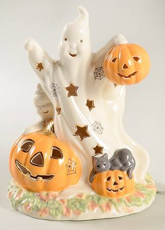 Halloween Electric Lighted Ghost Figurine
