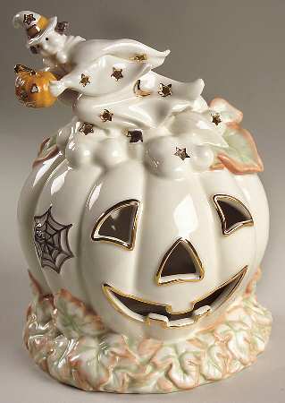 Halloween Electric Lighted Pumpkin Figurine
