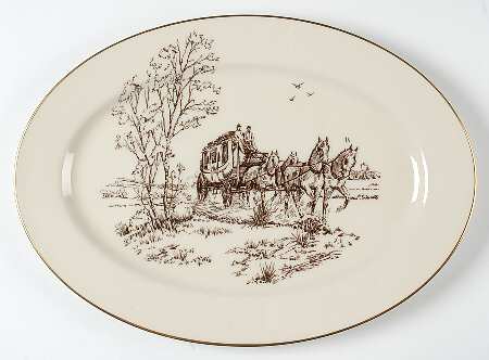 STAGECOACH 16" Oval Serving Platter