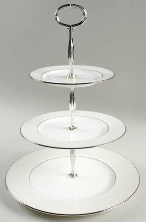 Venetian Lace 13 7/8"-14 1/4" 3-Tiered Serving Tray(DP,SP,BB) HC