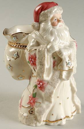 Petals & Pearls Santa Claus Figurine