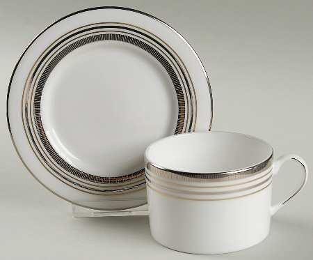Downing Street Flat Cup & Saucer Set