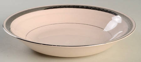 Etched Platinum (Off Edge) Coupe Soup Bowl