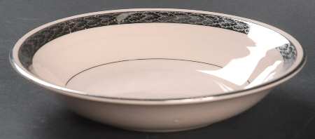 Etched Platinum (Off Edge) Fruit/Dessert (Sauce) Bowl