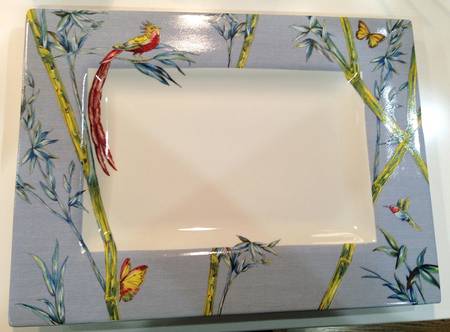 Bamboo Blue 16" Rectangular Serving Platter