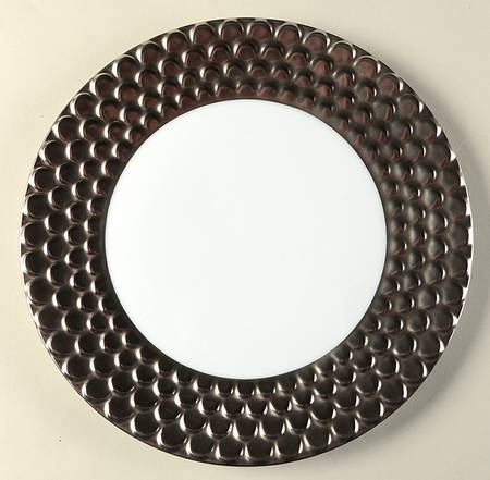 Aegean Platinum Sculpted Salad/Dessert Plate