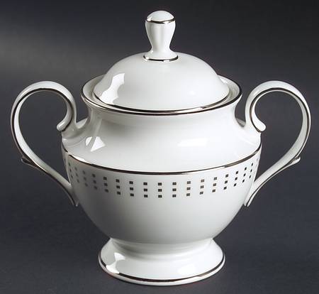 Herald Square Platinum Sugar Bowl & Lid