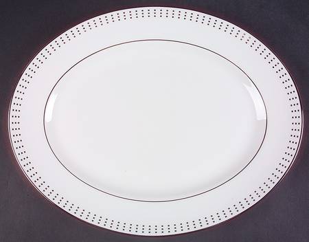 Herald Square Platinum 13" Oval Serving Platter