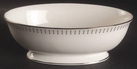 Herald Square Platinum 9" Oval Vegetable Bowl