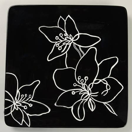 Anna Black Salad Plate