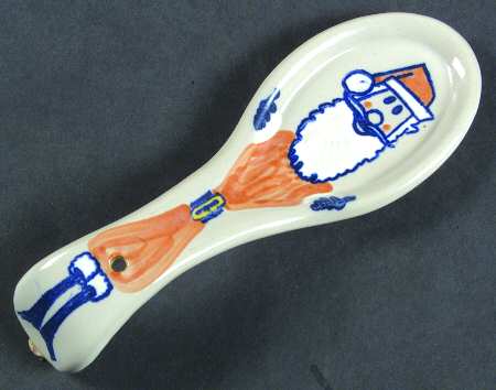 Christmas Ornament Collection Spoon Rest/Holder (Holds 1 Spoon)