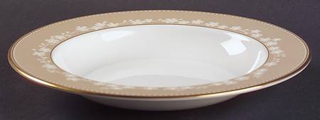 Bellina (Gold Trim) Large Rim Soup Bowl