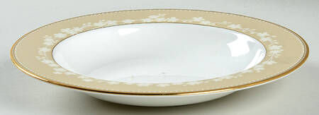 Bellina (Gold Trim) Large Rim Soup Bowl