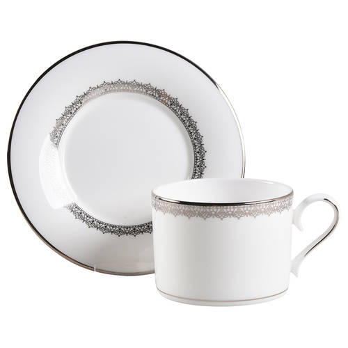 Lace Couture Flat Cup & Saucer Set