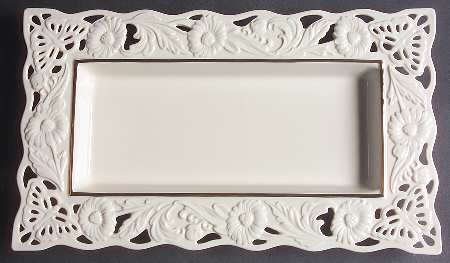 Butterflies & Lace 12" Rectangular Tray