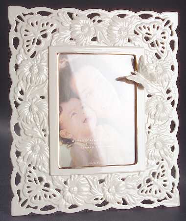 Butterflies & Lace Frame-Holds 5" X 7"