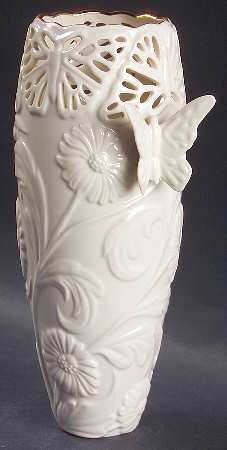 Butterflies & Lace 8" Bud Vase