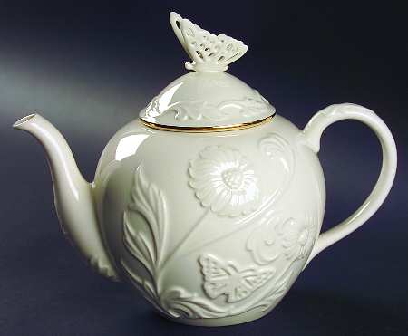 Butterflies & Lace Teapot & Lid