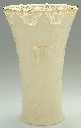 Butterflies & Lace 10" Vase