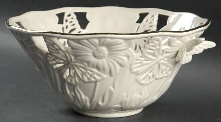 Butterflies & Lace 9" Round Bowl