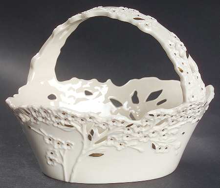Cherry Blossom Medium Basket with Handle