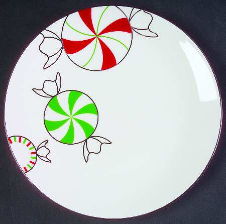 Merry and Bright Peppermint Dessert/Pie Plate