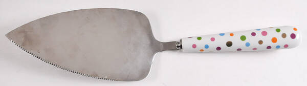 Candles & Confetti Cake Server W/Stainless Blade