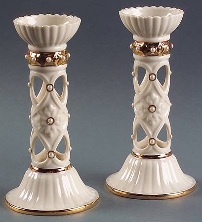 Florentine & Pearl 6" Candlestick - Set of 2