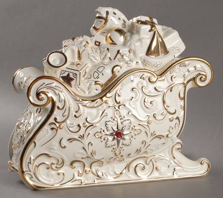 Florentine & Pearl Figural Candy Jar & Lid