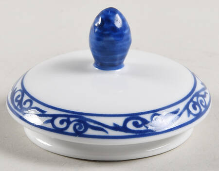 Mandarin Blue Lid for Teapot No Removable Top Handle