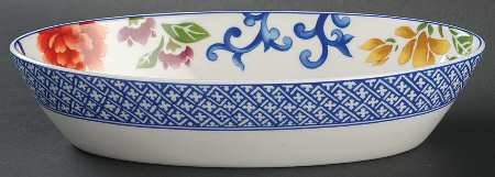 Mandarin Blue 10" Oval Vegetable Bowl