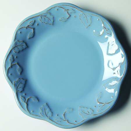 Vintage Vine Blue Mist Luncheon Plate