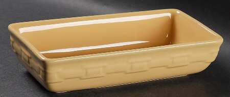 Woven Traditions Butternut 8" Rectangular Vegetable Bowl