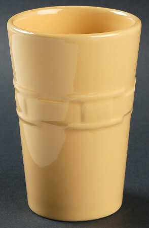 Woven Traditions Butternut China Bathroom Tumbler