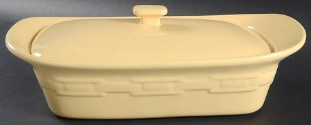 Woven Traditions Butternut 2.75 Quart Rectangular Casserole with Lid