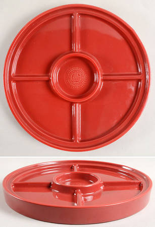 Woven Traditions Tomato (Red) Divided Plate for 8-in-1 Entertainer Set