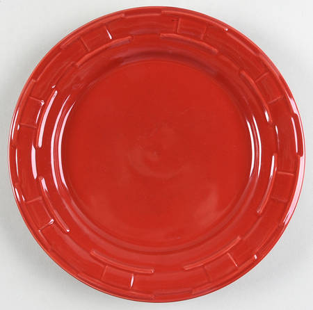 Woven Traditions Tomato (Red) Luncheon Plate
