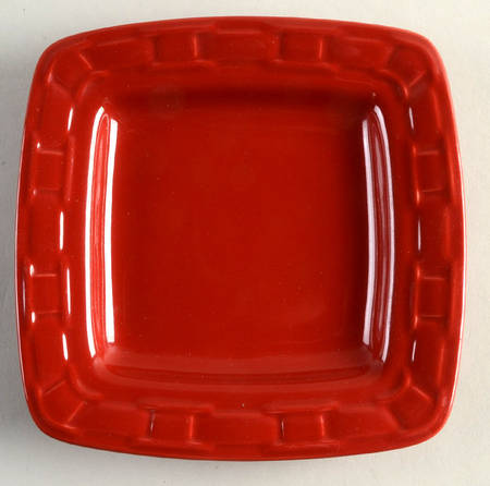Woven Traditions Tomato (Red) Square Bread & Butter Plate