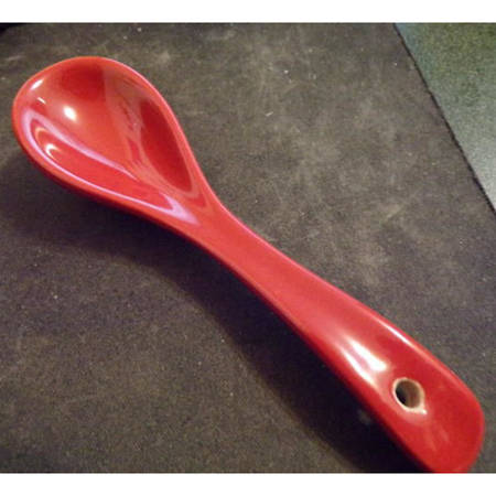 Woven Traditions Tomato (Red) Ceramic Tasting Spoon