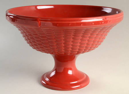 Woven Traditions Tomato (Red) Round Compote (Height X Width)